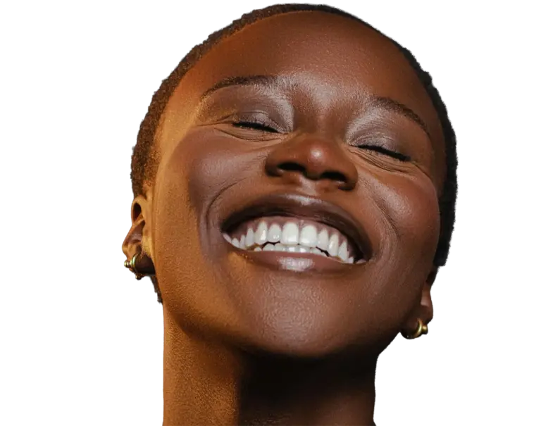 Frau lächelt ein Perfect Smile